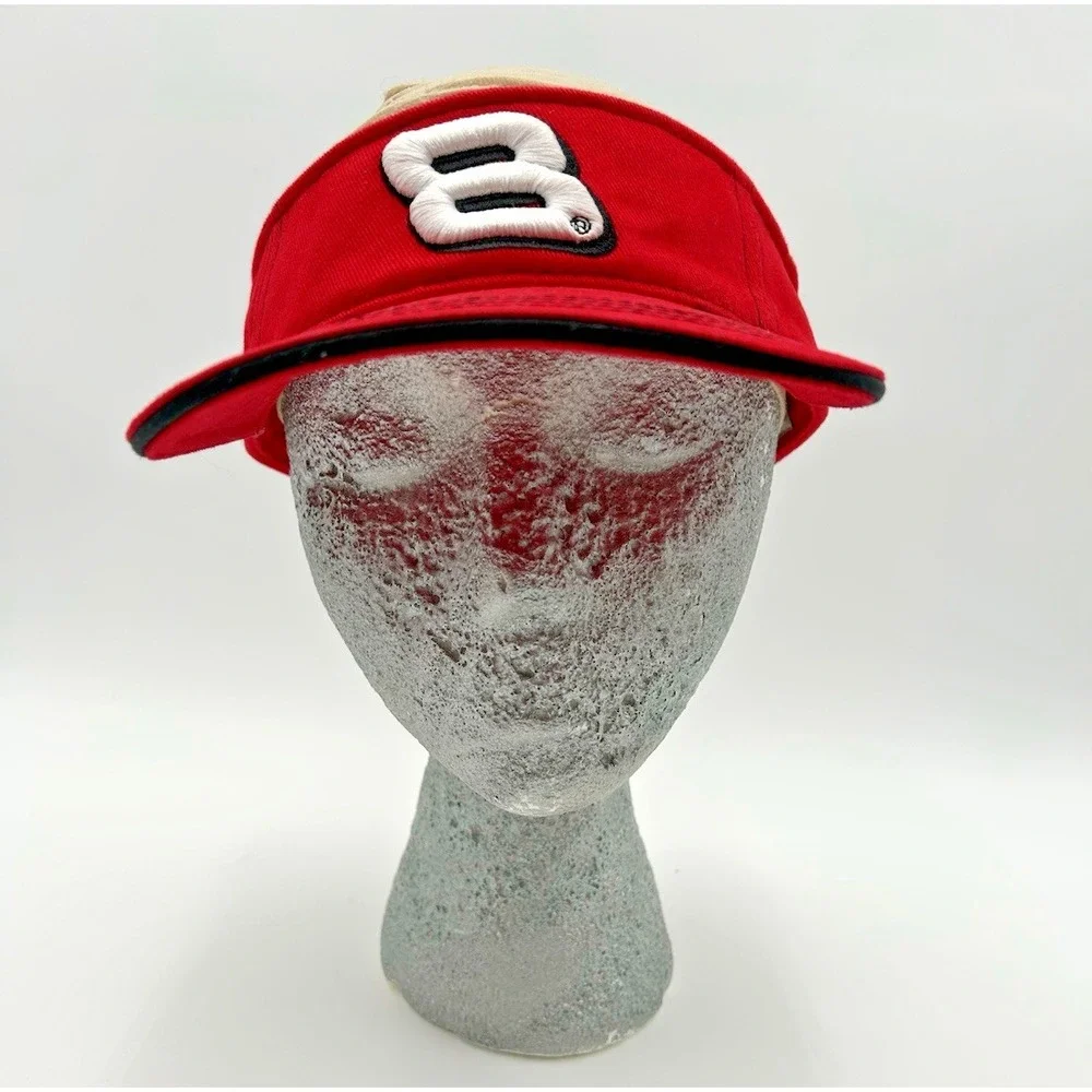 New Nascar Dale Earnhardt Jr Chase Authentics Red Visor Adult StrapBack NWT OSFM